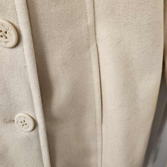 NWT - Fitz-Wright Wool Blend Winter White Reversible Coat - Size 16 - Picture 4 of 12